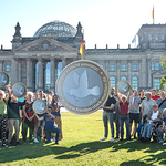 Protestaktion vor dem Deutschen Bundestag, 6. September 2023. 