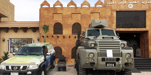 Fahrzeuge der saudischen Grenzschutz-Behörde