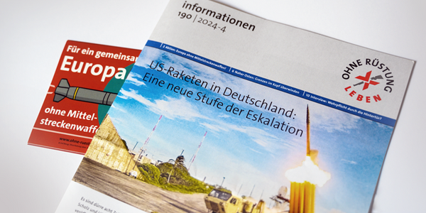 kostenlose Zeitung "Ohne Rüstung Leben-Informationen 190"