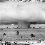 US-Atomtest "Baker" am 25. Juli 1946 auf dem Bikini-Atoll, Marshallinseln