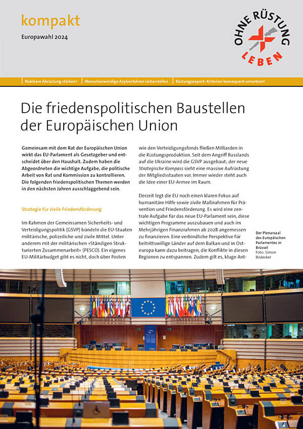 kompakt: Die friedenspolitischen Baustellen der EU