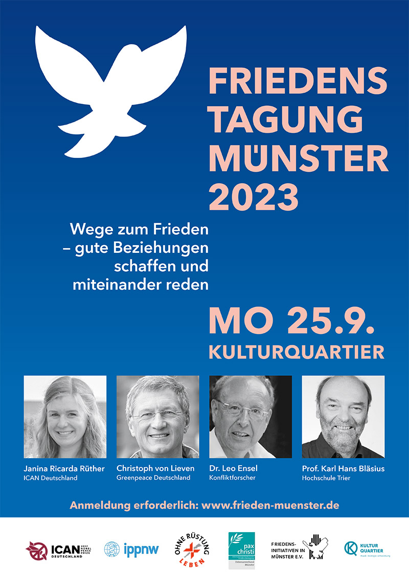 Plakatmotiv der Friedenstagung Münster 2023